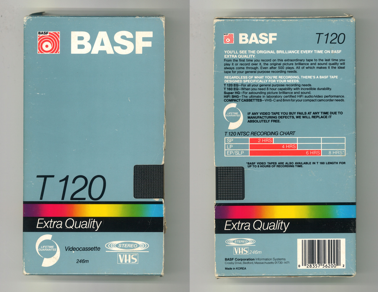 BASF T 120 EXTRA QUALITY VIDEOCASSETTE VHS VIDEO TAPE