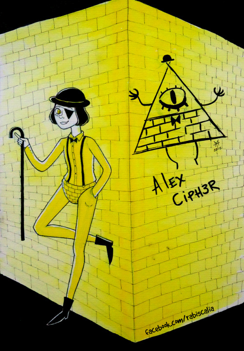 Clockwork Orange + Gravity Falls crossover, it occurred to me when I was looking at some fanarts of 