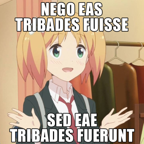 imaginina: interretialia: Nego eas tribades fuisseSed eae tribades fuerunt I’m not saying it w