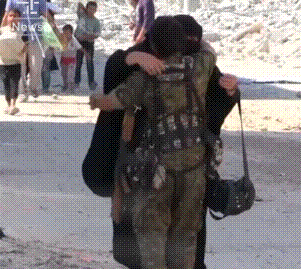 kropotkindersurprise: August 12 2016 - Freed citizens react to the liberation from IS of the city of
