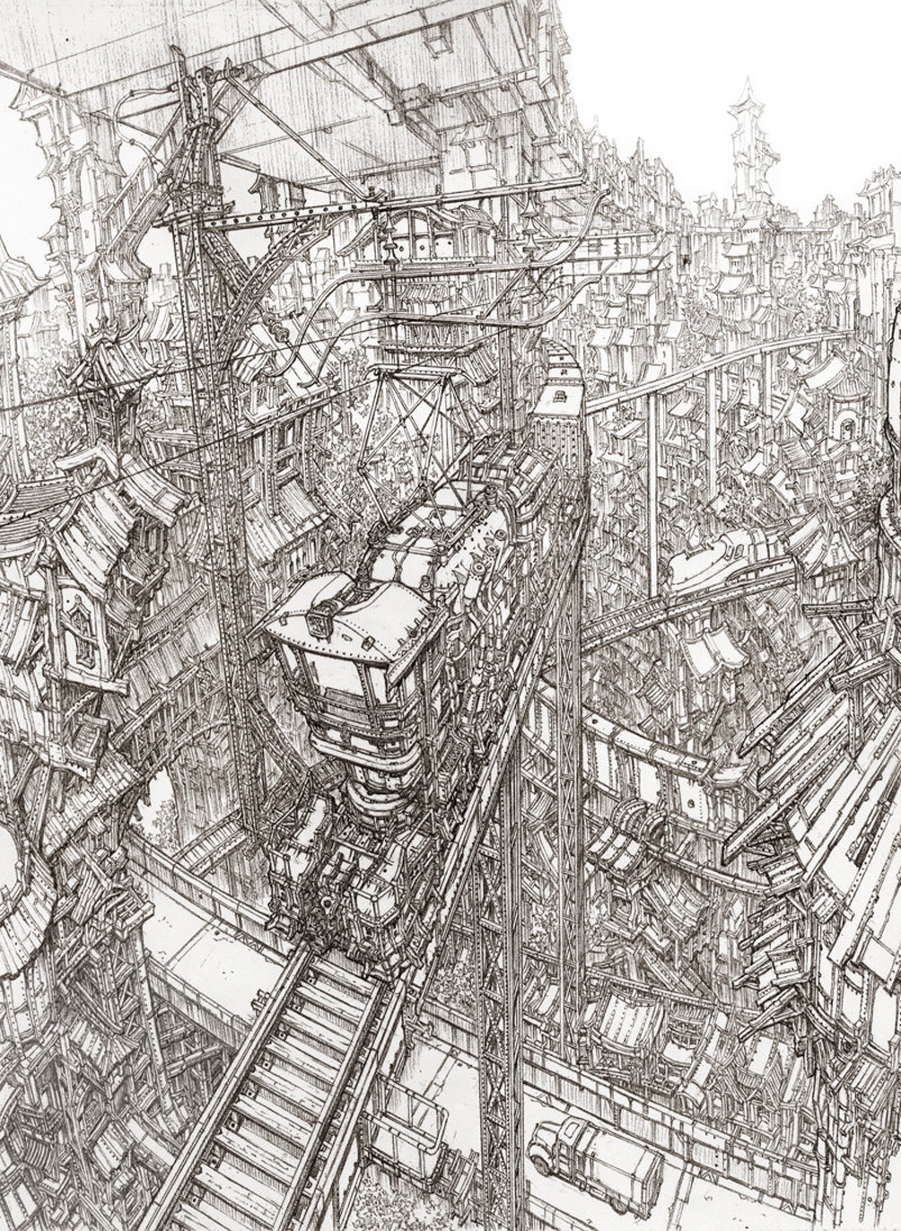 thebikupan:  theartofanimation:  Min Seub Jung   I need to start drawing more architecture.
