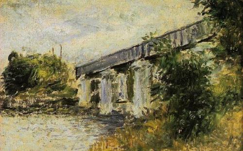 artist-monet: Railway Bridge at Argenteuil, 1874, Claude MonetMedium: oil,canvaswww.wikiart.