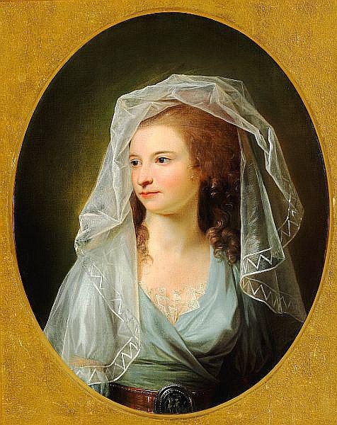 Portrait of Maria Helena Kortright, née Hendrickson by Jens Juel, late 18th c.