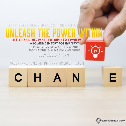 Unleash The Power Within: Life-Changing Panel of Business Owners at OKC Entrepreneur Group sharing their experience at Tony Robbins UPW event. ⠀
July 25, 2019 at 7 PM More info here: https://buff.ly/2JPRcLe ⠀
#okceg #upw...