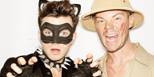 daniellecampbell-archive:Chris Colfer and Will Sherrod at Nina Dobrev’s 25th birthday.