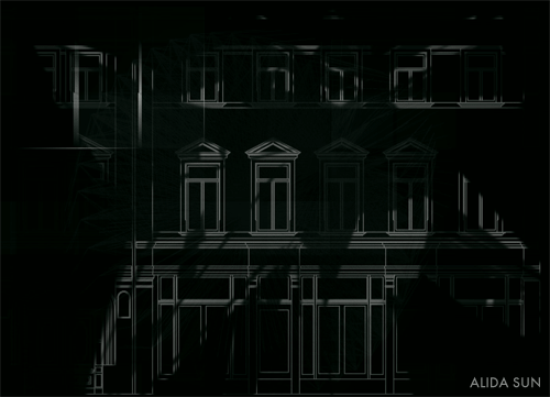 alidasun:  Outtakes from “Dividing Lines” 3D mapping projection in Weimar, Germany.