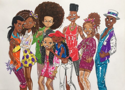 somerandomlove:  radicalbehavior:  thenathanzed:  aintralph:  decidedly-enigmatic:  L-R: Virgil (Static Shock), Susie (Rugrats), Huey (Boondocks), Penny (Proud Family), Numba Five (Kids Next Door), Gerald (Hey Arnold), Kesha (Magic School Bus), Fillmore