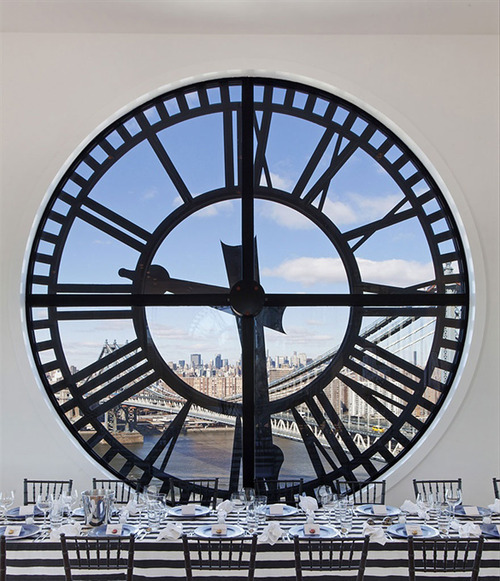 Old clock tower that has been converted into a penthouse apartment.