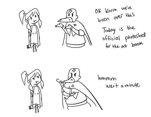 deesky:  watercolor-tribe:  Korra’s not in the mood for your stylist issues, Tenzin (x) bonus:   Ha ha ha ha