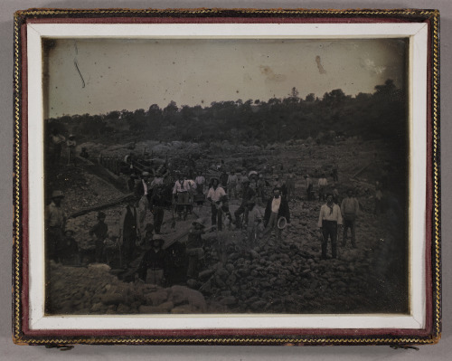 Gold mining near Hangtown, CaliforniaAttributed to William J. Shewca. 1851Daguerreotype9.5 x 12.9 cm