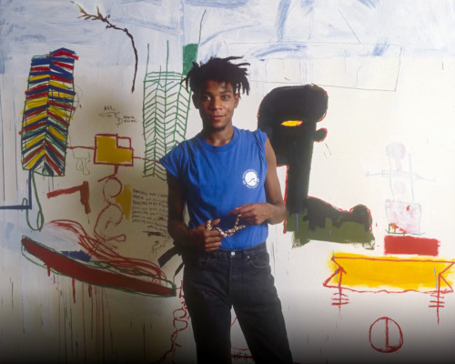 twixnmix:    Jean-Michel Basquiat photographed by Andreas Sterzing in his studio, 1986.  