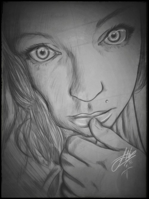 purplereyn:  cruz52d:  Some things I’ve done…  A digital sketch from one of purplereyn`s selfies. Drawn using my Samsung Galaxy Note 10.1 tablet, SketchBook Pro and the fancy schmancy S Pen.   ASK - MY ART - SUBMIT  Remember that time cruz52d made