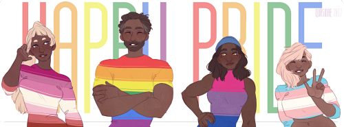 love-rainbows: Happy Pride Month! Art by Qursidae on DeviantArt.Black Lives Matter