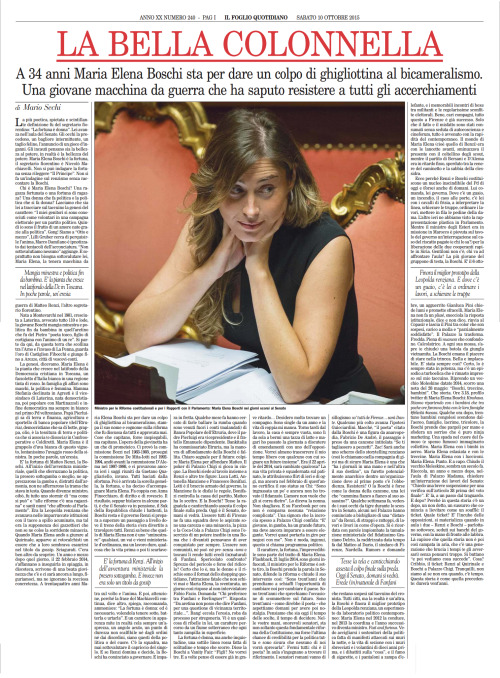 Il Foglio, 10 Ottobre 2015