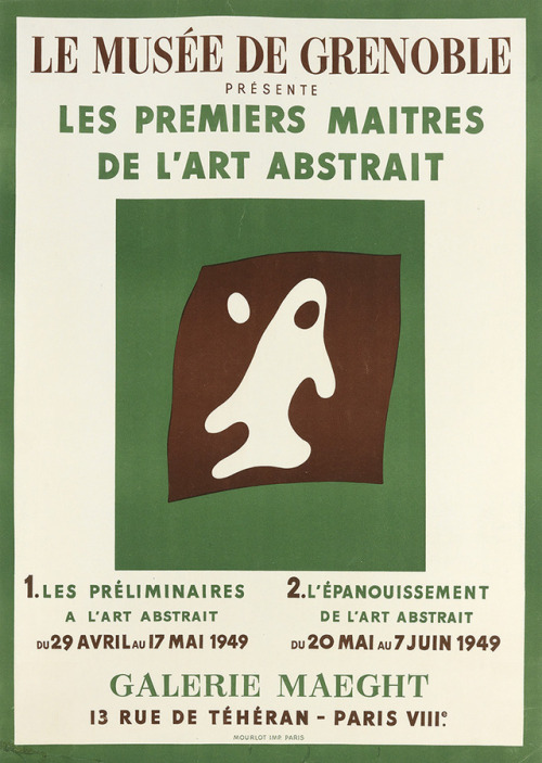 Les Premiers Maitres de l’Art Abstrait (1949). Jean (Hans) Arp (French, 1886-1966). Mourlot, Paris. 