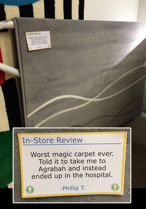 wilwheaton:  Brilliant. More if you click through.   Best in-store reviews ever <3