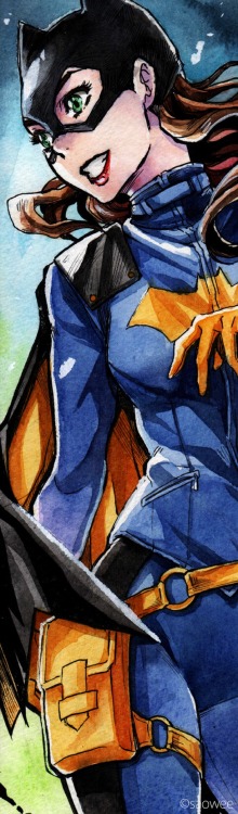 #Batgirl #art by #saowee. -RL Found here: http://saowee.deviantart.com/art/Batgirl-562496209