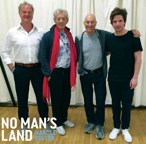 damienmolonyforum:FIRST PHOTO! Damien Molony, Patrick Stewart, Ian McKellen and Owen Teale in ‘NO 