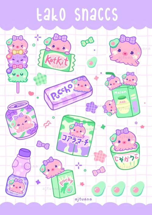 Animal Snaccs! Designed some sticker sheets for my shop launch this coming August! Soo excited Wa