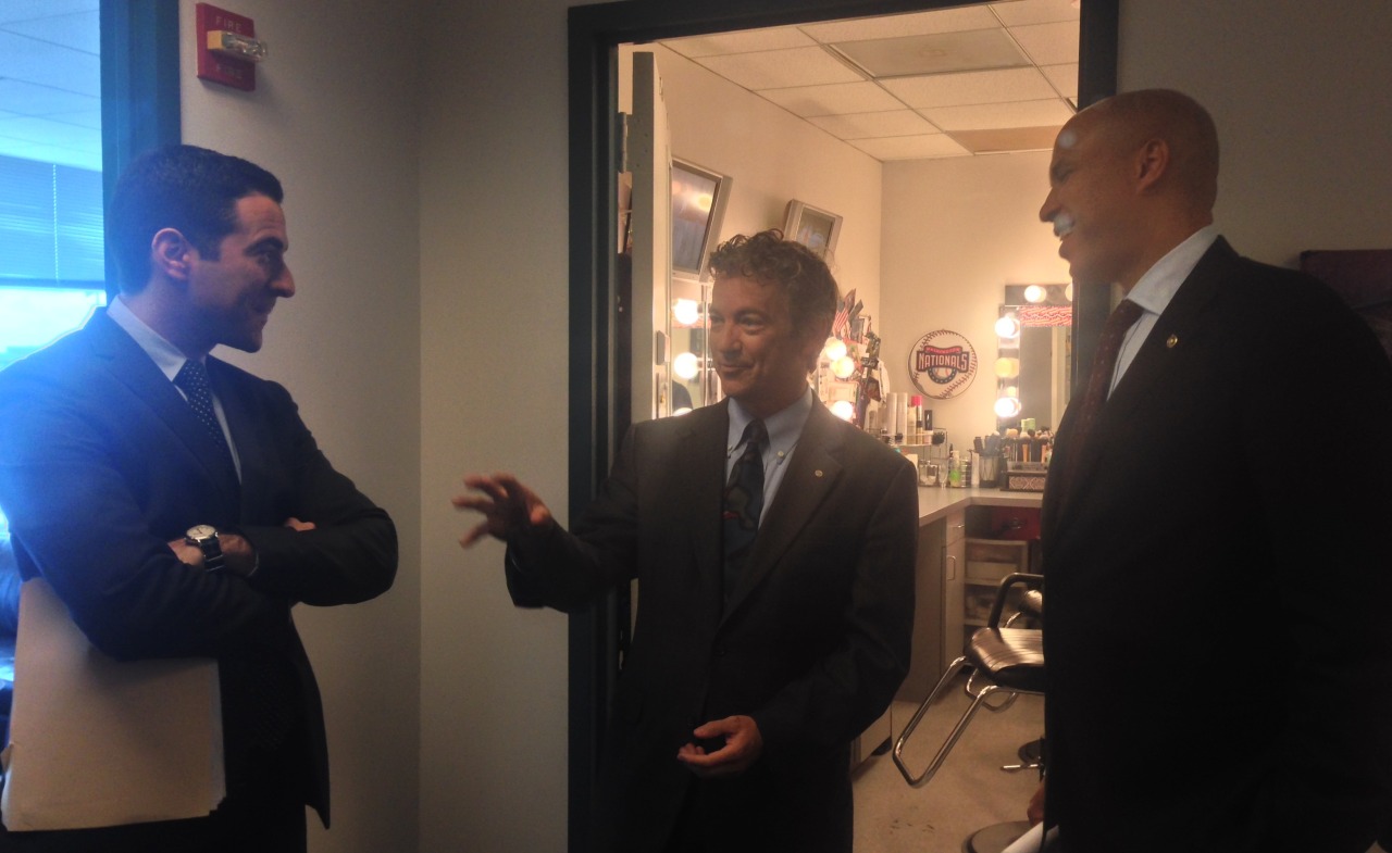 arimelber:
“ Talking to Senators Rand Paul and Cory Booker before our interview about their juvenile justice bill.
Interview: http://www.msnbc.com/the-cycle/watch/sen-paul-and-booker-in-first-live-interview-313662019613
”
#Bipartisanship