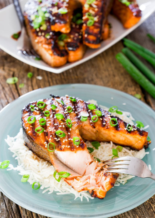 foodffs:  MAPLE SOY GRILLED SALMON STEAKSReally nice recipes. Every hour.Show me what you cooked!