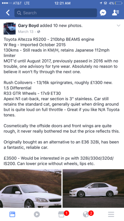 Hit up Gary Boyd for a sweet Altezza on R33’s