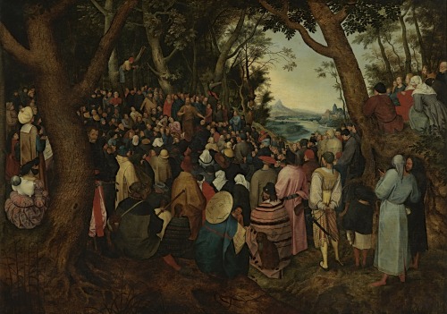 Saint John preaching to the crowd,copy after Pieter Bruegel the Elder, 1563