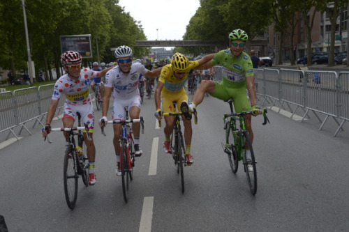 fuckyeahcycling: Tour de France 2014 | Stage 21 Bravo aux 4 porteurs de maillots / Congrats to the 