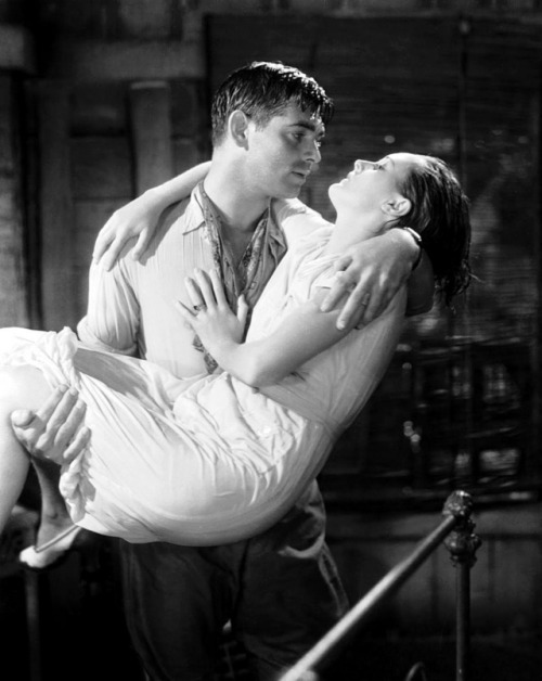 Clark Gable and Mary Astor in Red Dust (Victor Fleming, 1932). Gable’s the owner of a rubber plantat