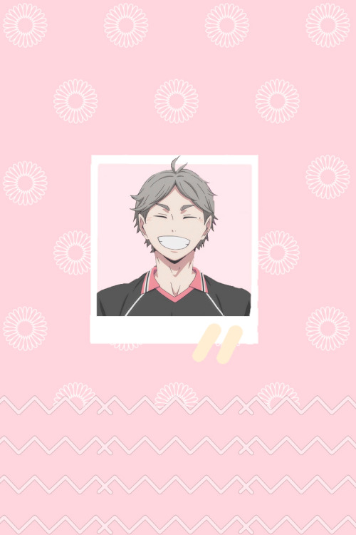 tobiohchan:Haikyuu mobile wallpapers requested by sobrightandshinee★↳“Sugawara + pink”  (*´∀`*)