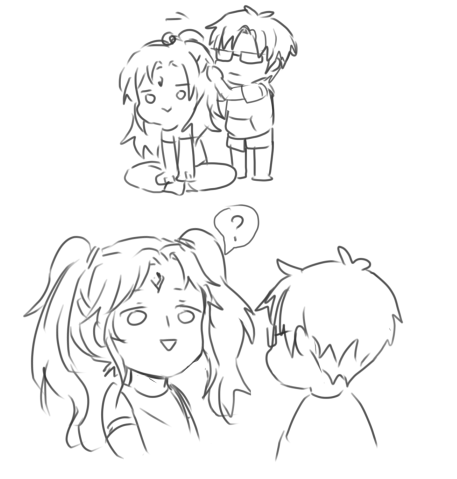 Assorted doodles of modern Shen Yuan and his demon lord boyfriend. 