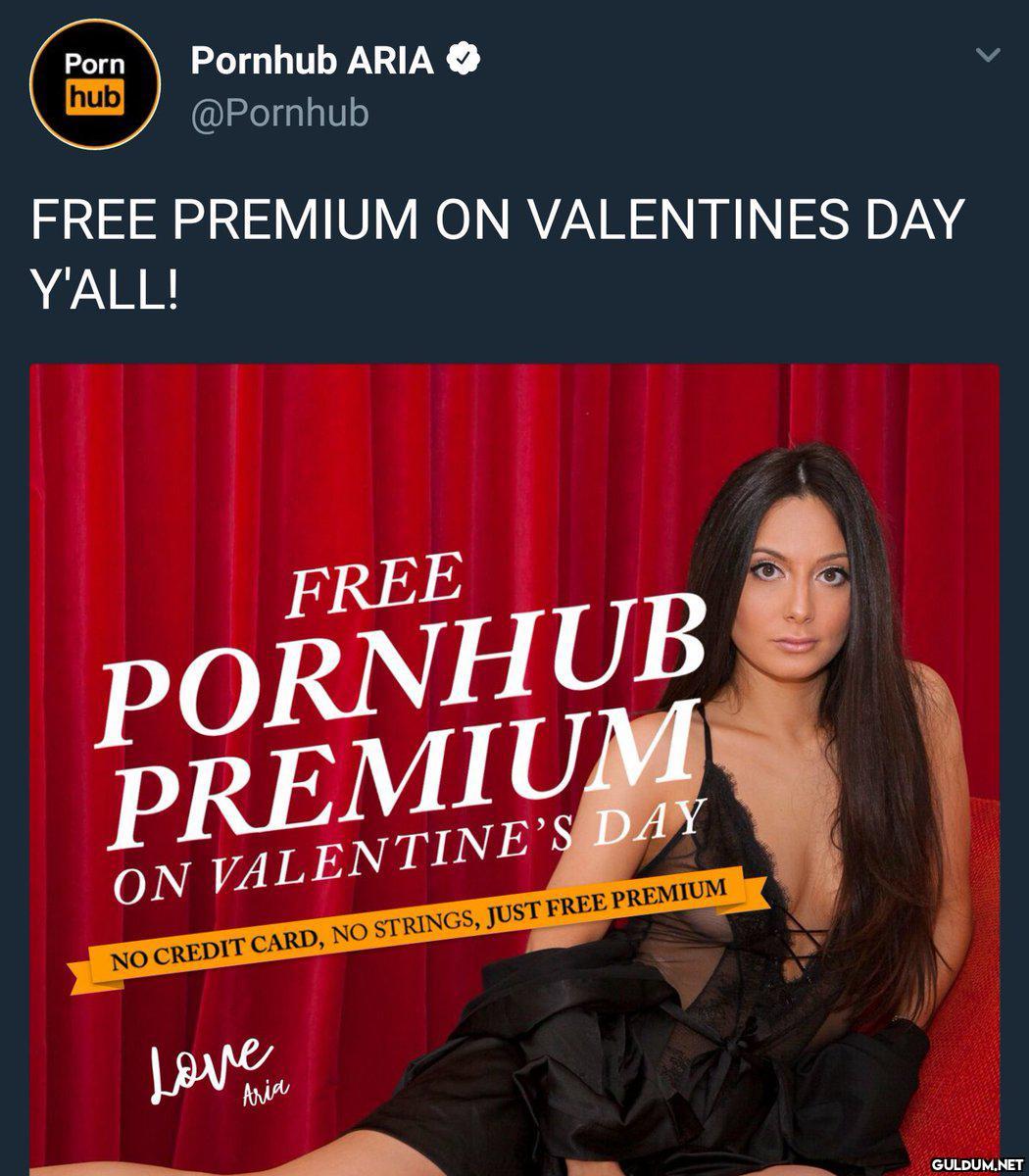 Porn hub Pornhub ARIA O @Pornhub FREE PREMIUM ON VALENTINES DAY Y'ALL! FREE  PORNHUB PREMIUM ON VALENTINE'S DAY NO CREDIT CARD,... - Guldum.net - Caps  arama motoru
