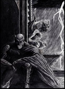 the-seraphim-kid:  Gothic Night, Gotham Knight by Trevor Gates Art-of-the-Seraphim http://art-of-the-seraphim.deviantart.com/