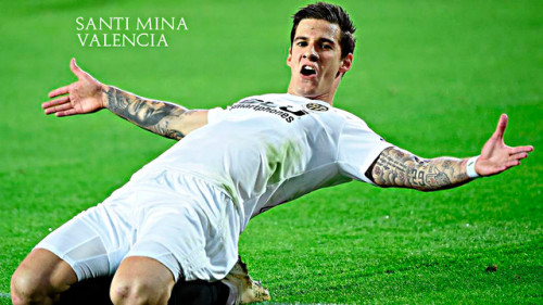 Santi Mina, Valencia football player, scores a double in CL last match