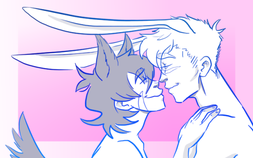 Some bunny x wolf sheiths :D (Drawing clothers? Haha… No.)