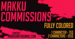 its-makku:  Fully Colored Slots Open!!NOTE: