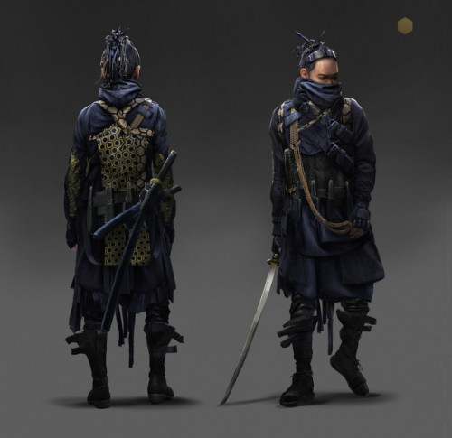 ravenkult:Cyber Samurai by Eddie Mendoza www.artstation.com/artwork/EylqN