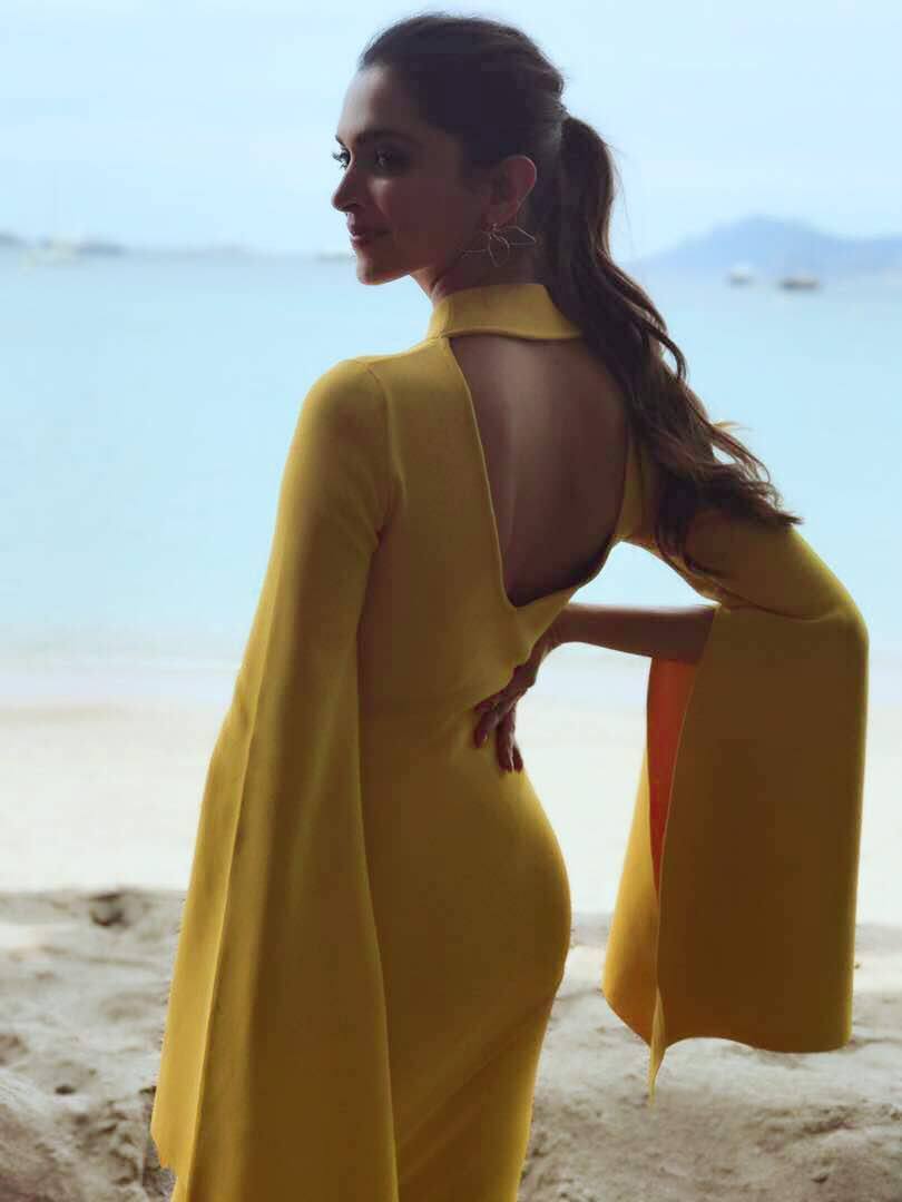 deepikapadukonee:  Actress Deepika Padukone Yellow lookDeepika looks amazing in the