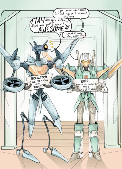 messatine:  detention time being punished to stand in the corridor. unfortunately shaming only works on bots who actually have shame (´-｀✿) brainstorm is literally the only person aboard the lost light who would think it appropriate to give any