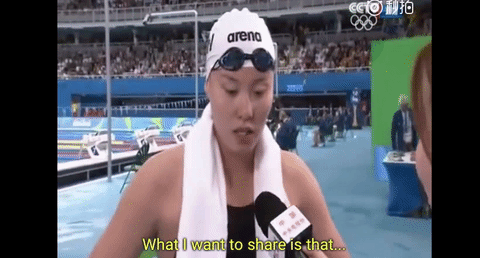 idleywastingaway:  micdotcom:   Watch: Chinese swimmer Fu Yuanhui had no idea she