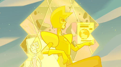 ducksofrubber:  “Message Received” was a really fun episode to art direct. Rebecca and the story teams did such a good job introducing the Yellow Diamond arc, and I wanted to find a cool way to help strengthen that through color. The last image is