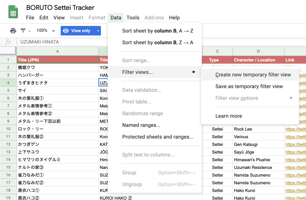 Yes That Was A Banana No One Expects The Banana Boruto Settei Tracker