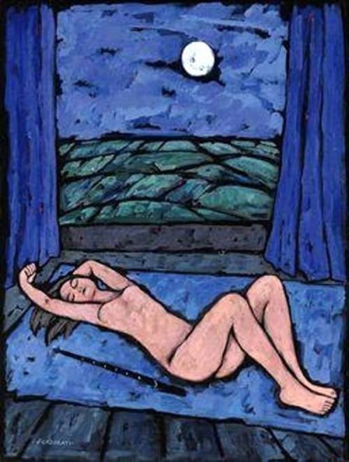 allotherthingsintheworld:Felice Casorati - Nudo che dorme,1962