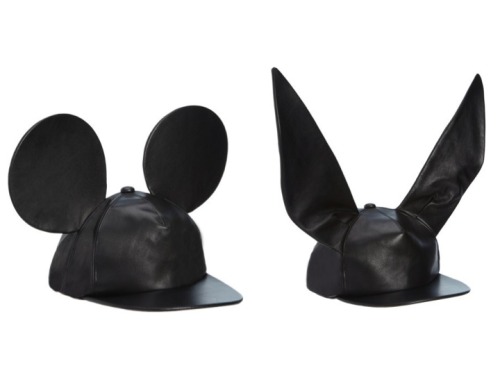 pleasebboy:  COMME DES GARÇONS Mouse Ears Leather Baseball Cap $345 Bunny Ears Leather Baseball Cap 