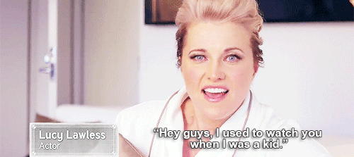 missmeeya:aflawedfashion:Celebrities Say Farewell to the Mythbusters#lucy flawless