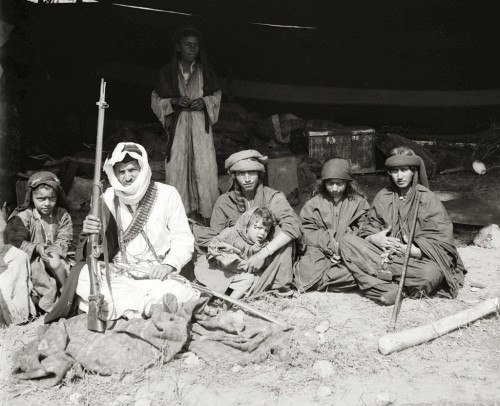 A Bedouin family, Morocco, 1920.