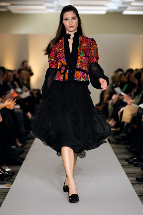 Fashions by Colombian designer Amelia Toro, using mola fabric The Mola or Molas is a hand-made texti