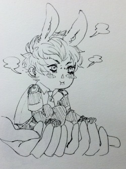 curlijam:  curlijam:  Bored in the library so I drew a tiny angry bunny noiz  holy shit my arts on my dash 