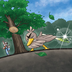 kuiperfrog:These official illustrations for Pokemon using Hidden Moves are really good.