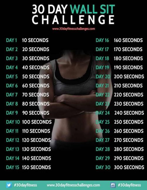 30 Day Wall Sit Challenge